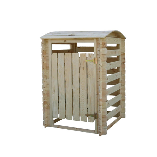 木製のごみ箱収納ボックス - 屋外または庭での使用に最適 - 主材は木材 - 80 x 60 x 100